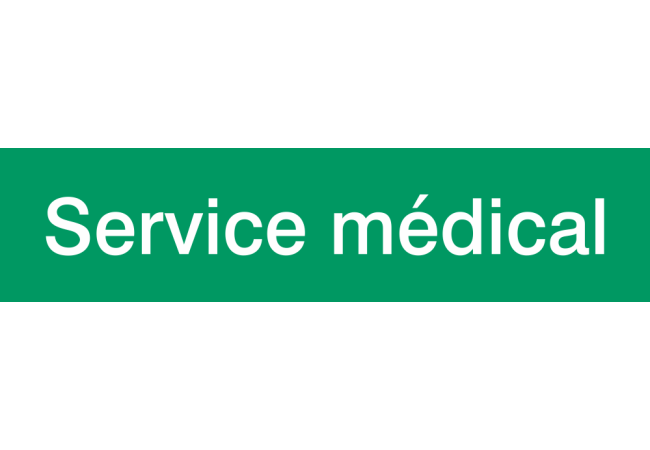 Autocollant Signalisation Service Médical