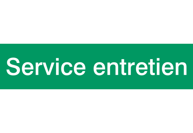 Autocollant Signalisation Service Entretien
