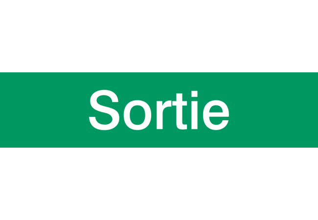 Autocollant Signalisation Sortie 2