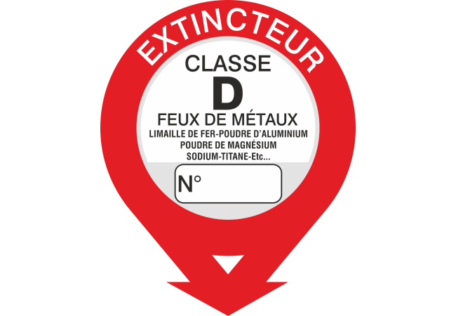 Autocollant Signalisation Extincteur Classe D