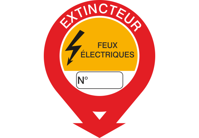 Autocollant Signalisation Extincteur Feux Electrique