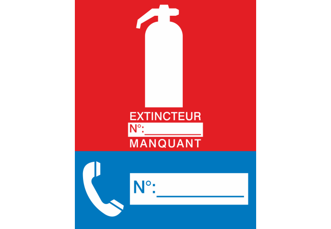 Autocollant Signalisation Extincteur N°