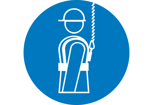 Autocollant Obligation Protection Chute