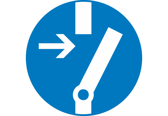 Autocollant Obligation Mettre En Marche Avt De Commencer