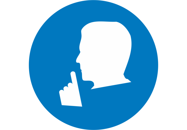 Autocollant Obligation Silence