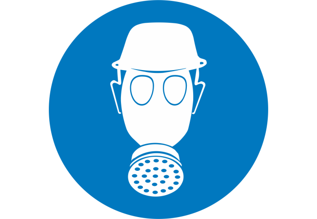Autocollant Obligation Protéger Tête Et Voies Respiratoires