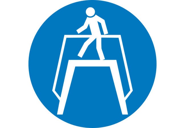 Autocollant Obligation Passer Par Passerelle