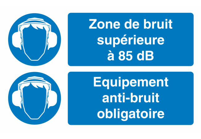 Autocollant Obligation Zone Bruit Port Anti Bruit