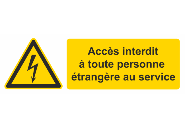 Autocollant Accès Interdit Personne étrangère Au Service