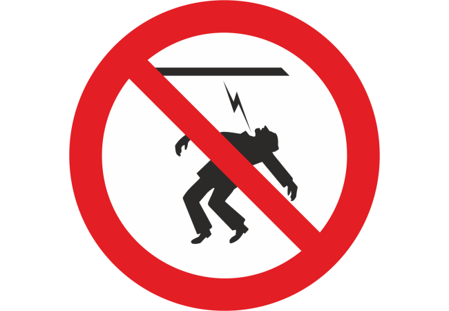 Autocollant Interdiction De Toucher Haute Tension