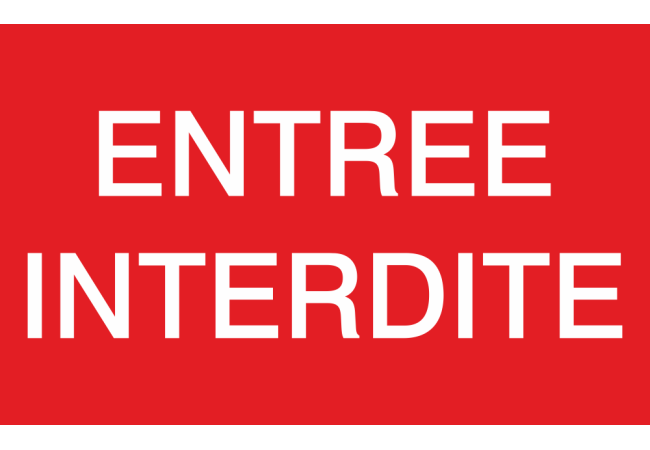 Autocollant Interdiction D'entrer
