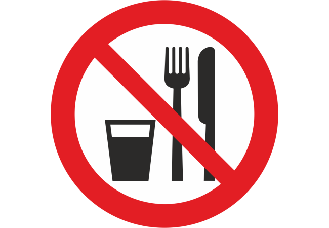 Autocollant Défense De Manger Et De Boire