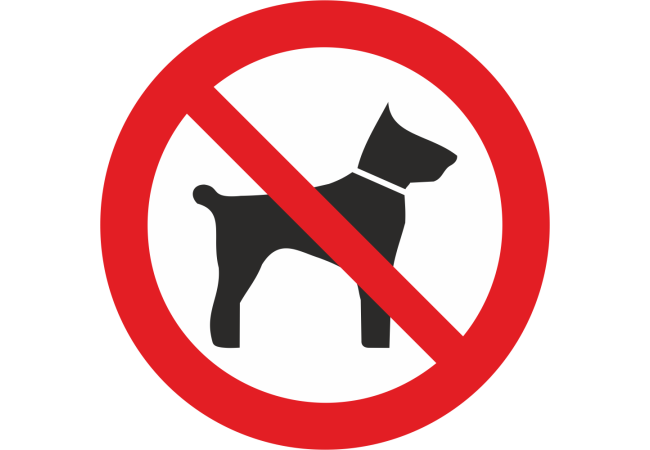 Autocollant Interdiction Aux Animaux