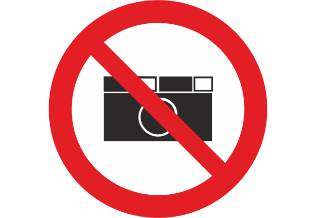 Autocollant Défense De Photographier
