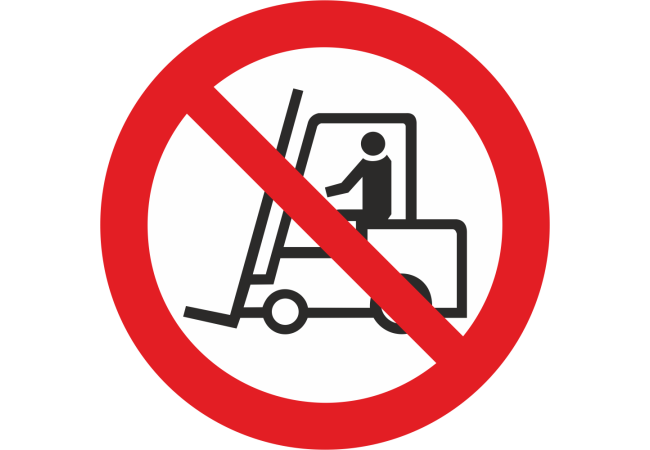 Autocollant Interdiction Aux Véhicules De Manutention