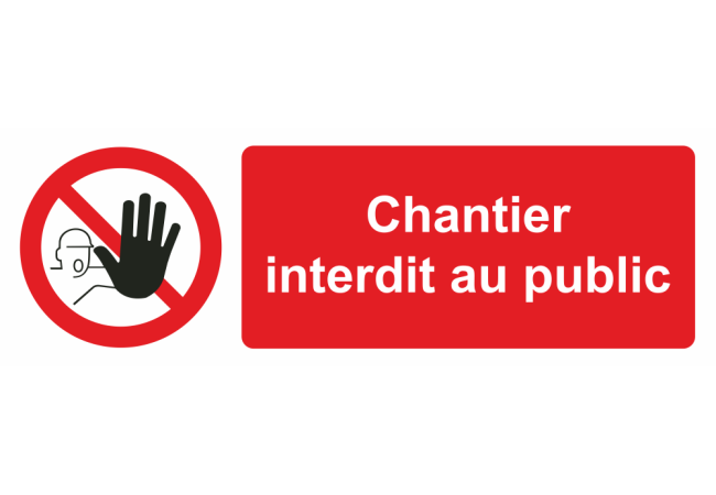 Autocollant Chantier Interdit Au Public