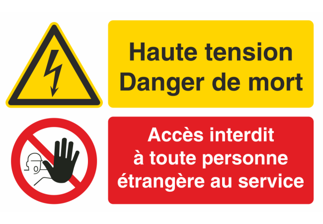 Autocollant Haute Tension Danger De Mort