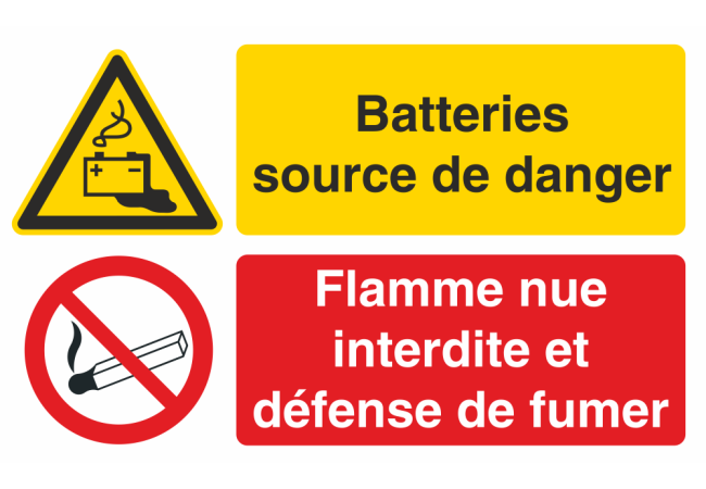 Autocollant Batteries Source De Danger
