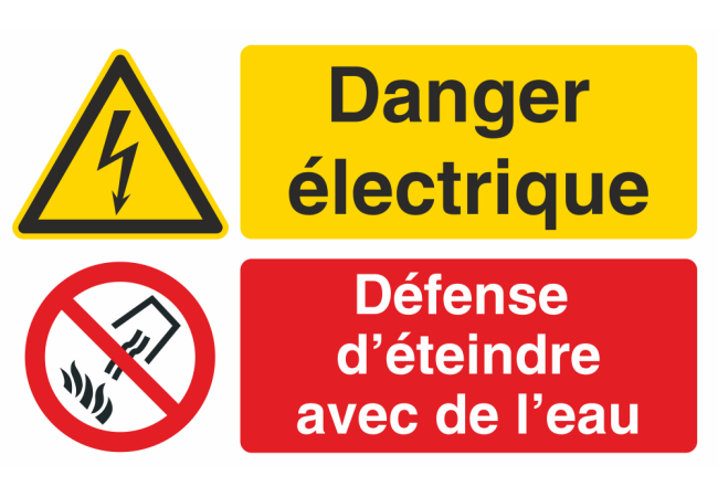 Autocollant Danger électrique