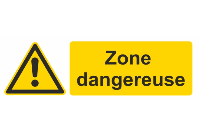 Autocollant Zone Dangereuse