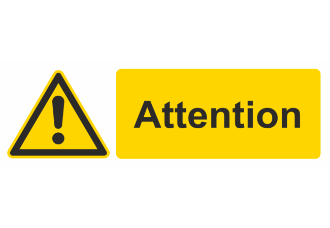 Autocollant Attention