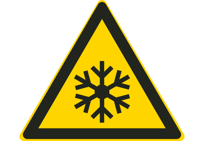 Autocollant Danger Basse Température