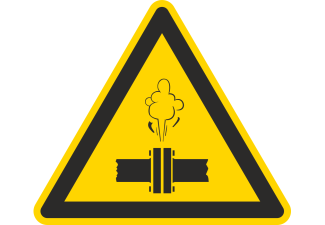 Autocollant Danger Vapeur Chaude