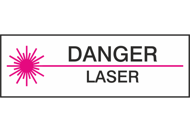 Autocollant Danger Laser