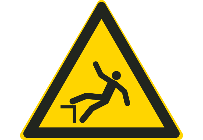 Autocollant Danger De Chute