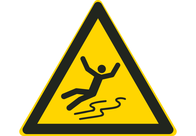 Autocollant Danger De Dérapage