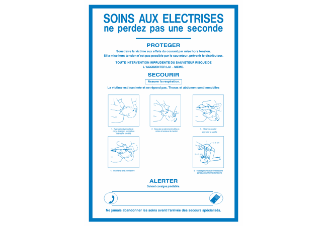Autocollant Consigne De Sécurité Electrocution