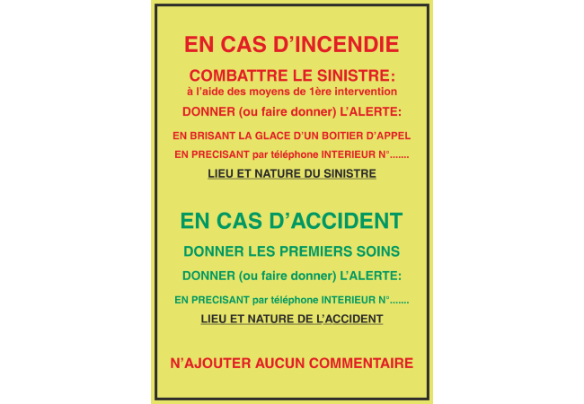 Autocollant Consigne De Sécurité 2