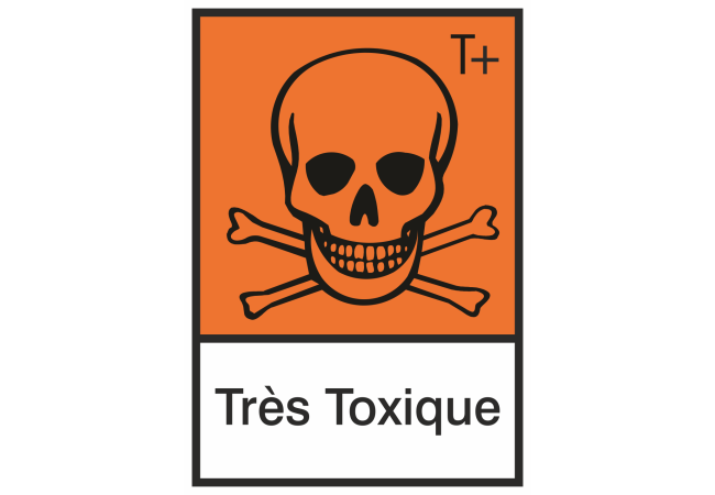 Autocollant Produit Dangereux Très Toxique