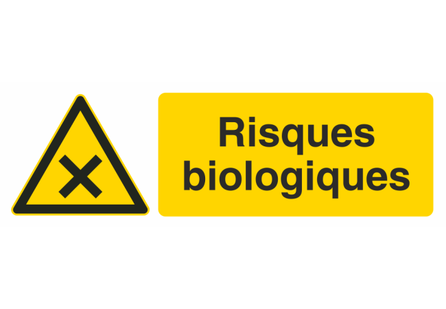 Autocollant Produit Dangereux Risques Biologiques 2