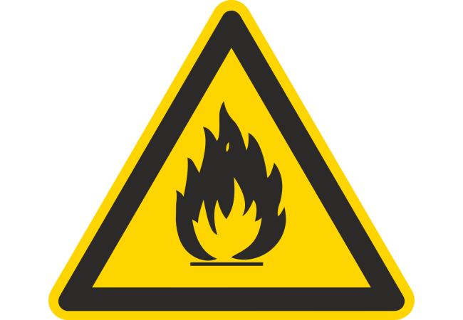 Autocollant Matières Inflammables