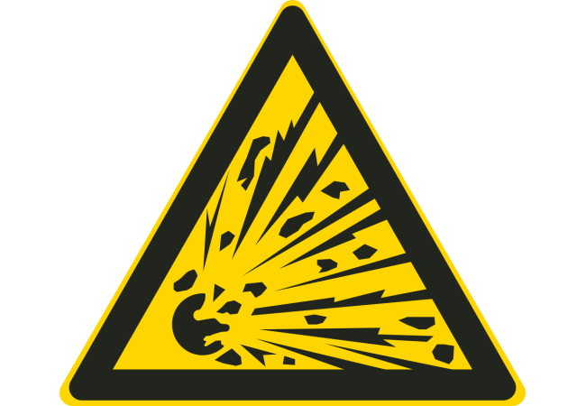 Autocollant Matières Explosives