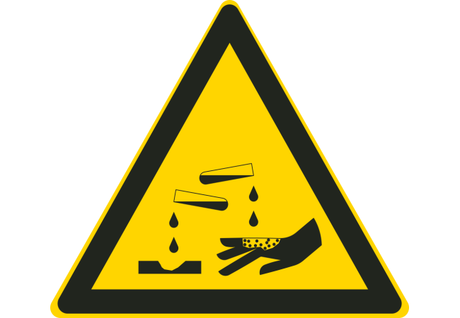Autocollant Matières Corrosives