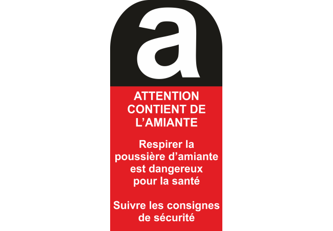 Autocollant Danger Amiante