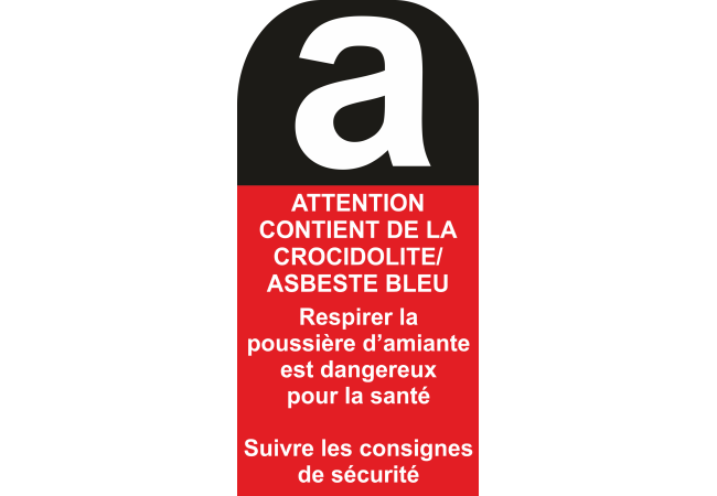 Autocollant Danger Amiante Bleu