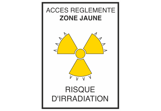 Autocollant Risque D'irradiation Jaune