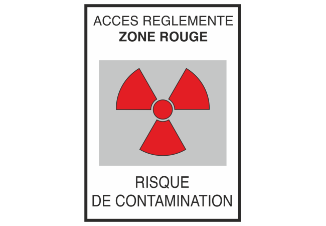 Autocollant Risque De Contamination Rouge