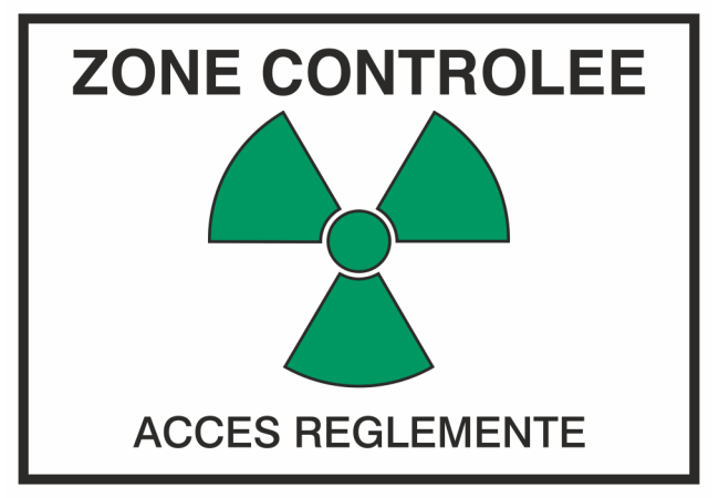 Autocollant Zone Controlée / Accès Réglementé