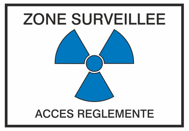 Autocollant Zone Surveillée / Accès Réglementé