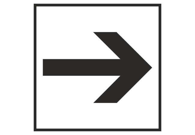 Autocollant Information Flèche