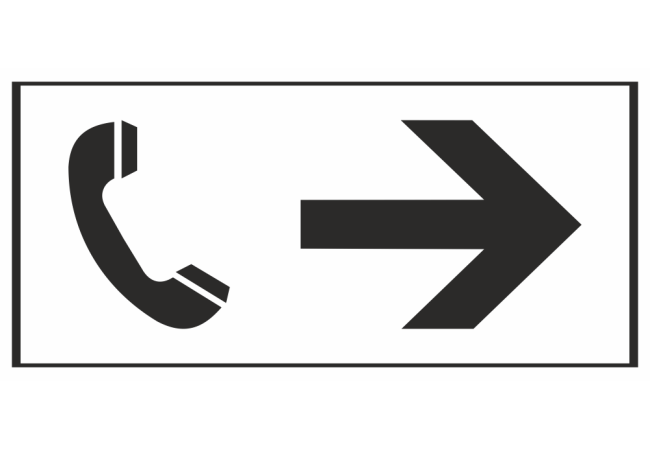 Autocollant Information Direction Téléphone