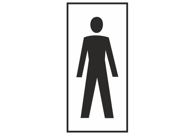 Autocollant Information Wc Hommes