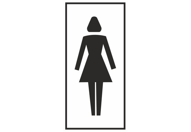 Autocollant Information Wc Femmes