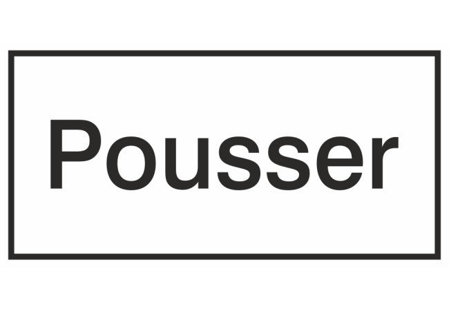 Autocollant Information Pousser