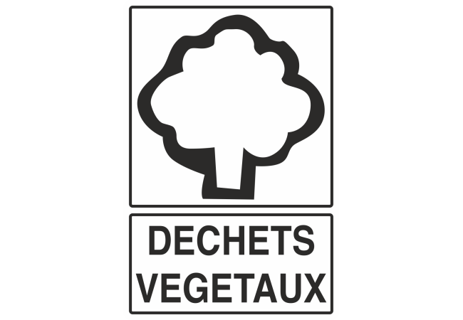 Autocollant Recyclage Déchets Végétaux