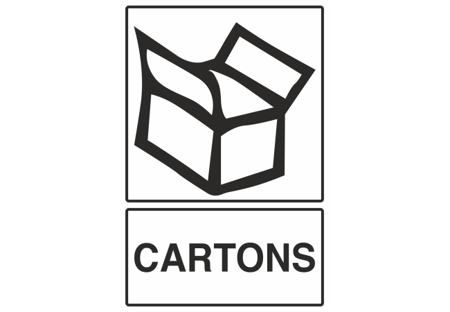 Autocollant Recyclage Cartons